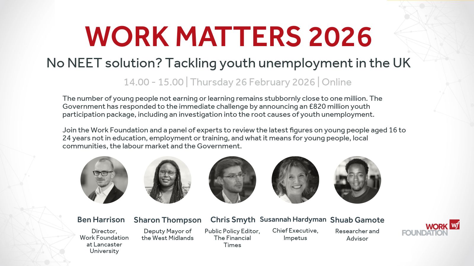 Work Foundation NEET event